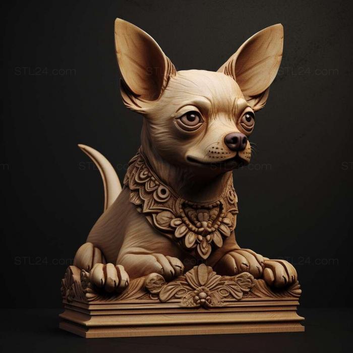 Nature and animals (chihuahua 4, NATURE_7632) 3D models for cnc